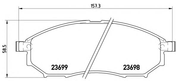 Sapatas do freio dianteiras de disco Brembo P56058 preço, a partir de 34,80 USD