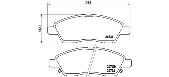 Sapatas do freio dianteiras de disco Brembo P56070 preço, a partir de 29,95 USD
