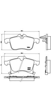 Sapatas do freio dianteiras de disco Brembo P59045 preço, a partir de 32,76 USD
