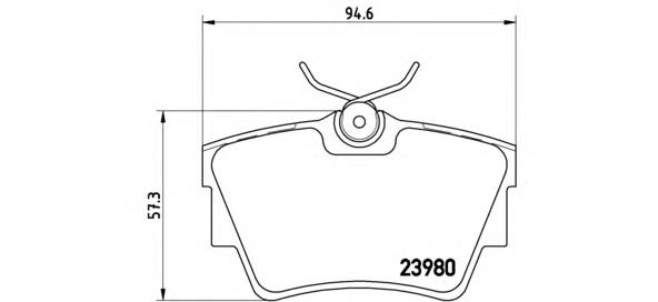 Sapatas do freio traseiras de disco Brembo P59041 preço, a partir de 25,83 USD