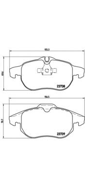 Sapatas do freio dianteiras de disco Brembo P59043 preço, a partir de 36,77 USD