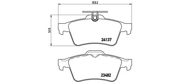 Sapatas do freio traseiras de disco Brembo P59042 preço, a partir de 24,39 USD