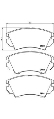 Sapatas do freio dianteiras de disco Brembo P59055 preço, a partir de 34,94 USD