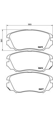 Sapatas do freio dianteiras de disco Brembo P59054 preço, a partir de 40,48 USD