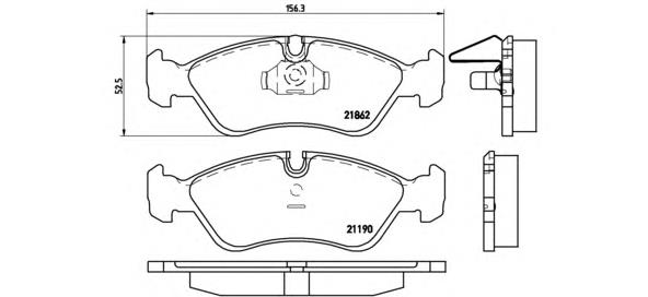 Sapatas do freio dianteiras de disco Brembo P59017 preço, a partir de 32,49 USD