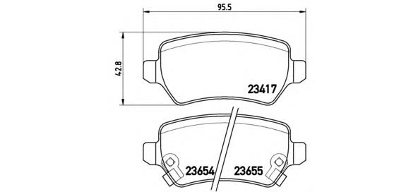 Sapatas do freio traseiras de disco Brembo P59038 preço, a partir de 25,81 USD