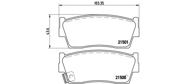 Sapatas do freio dianteiras de disco Brembo P79006 preço, a partir de 26,05 USD