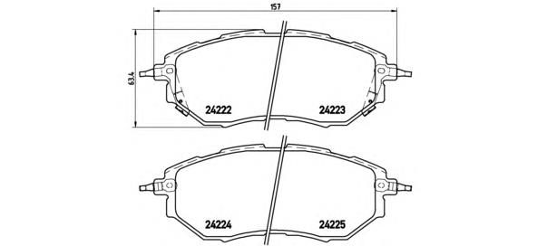 Sapatas do freio dianteiras de disco Brembo P78017 preço, a partir de 43,12 USD