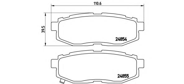 Compre P78018 Brembo Sapatas do freio traseiras de disco