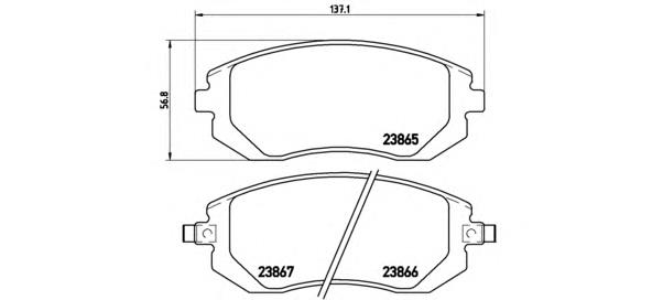 Sapatas do freio dianteiras de disco Brembo P78013 preço, a partir de 34,79 USD