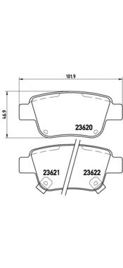 Sapatas do freio traseiras de disco Brembo P83047 preço, a partir de 27,00 USD