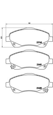 Sapatas do freio dianteiras de disco Brembo P83046 preço, a partir de 31,62 USD