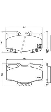 Sapatas do freio dianteiras de disco Brembo P83009 preço, a partir de 31,23 USD