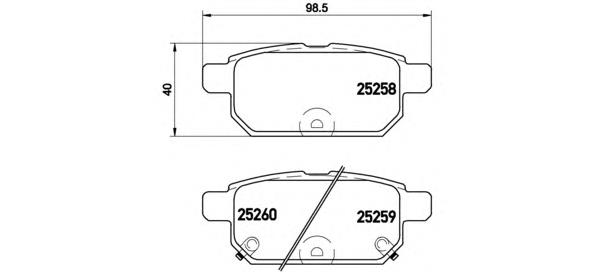 Compre 5580068L20000 Suzuki Sapatas do freio traseiras de disco