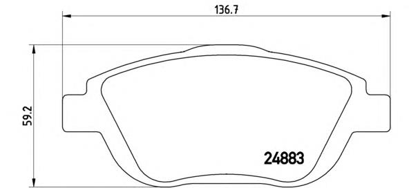 Sapatas do freio dianteiras de disco Brembo P61103 preço, a partir de 39,97 USD
