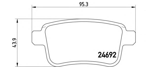 Sapatas do freio traseiras de disco Brembo P68043 preço, a partir de 24,48 USD