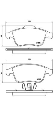 Sapatas do freio dianteiras de disco Brembo P68047 preço, a partir de 37,53 USD