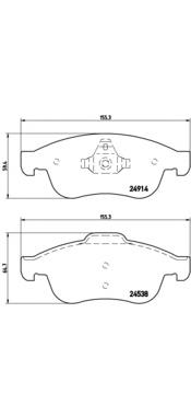 Sapatas do freio dianteiras de disco Brembo P68050 preço, a partir de 32,78 USD