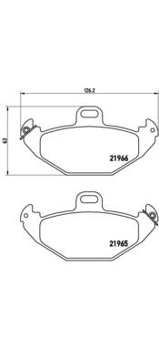 Sapatas do freio traseiras de disco Brembo P68021 preço, a partir de 29,70 USD