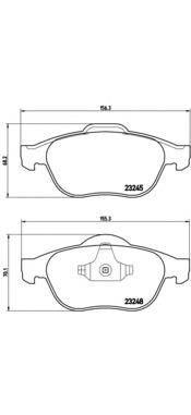 Sapatas do freio dianteiras de disco Brembo P68032 preço, a partir de 33,81 USD