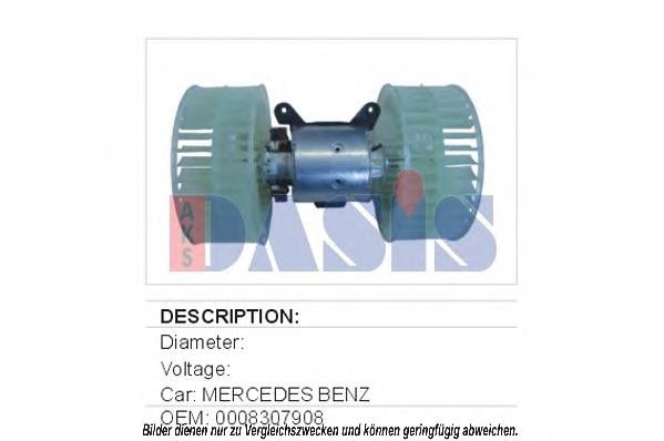 Motor de ventilador de forno (de aquecedor de salão) A0008307908 Mercedes