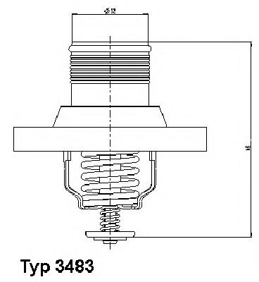Termostato 00001338A0 Peugeot/Citroen
