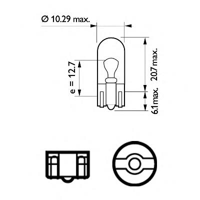 Compre 12961CP Philips Lâmpada de quebra-luz de iluminação de salão/de cabina