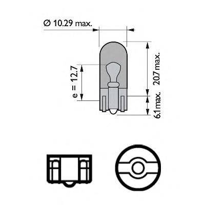 12396NACP Philips Lâmpada das luzes de posição dianteiras