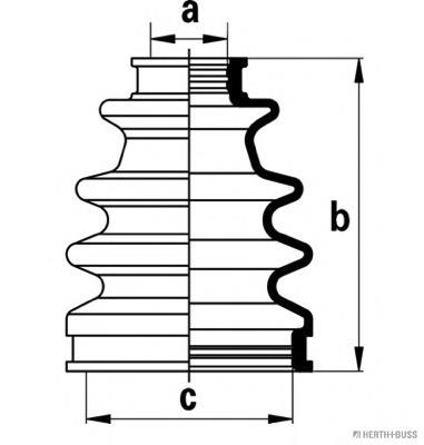  Bota de proteção interna de junta homocinética do semieixo dianteiro Lexus RX 300 SUV (MCU15) (2000 - 2003) 300