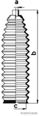 Bota de proteção do mecanismo de direção (de cremalheira) para Daihatsu Terios I J100, J102, J122