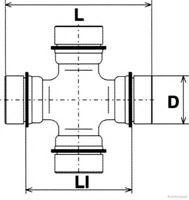 J2923000 Jakoparts Cruzeta da junta universal traseira