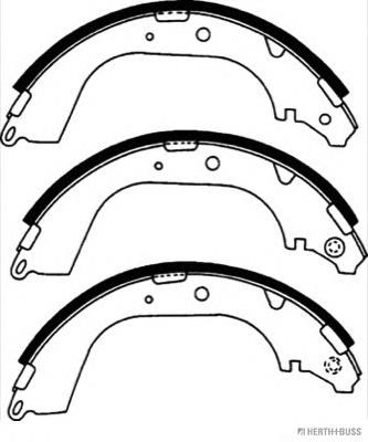 Sapatas do freio traseiras de tambor Toyota 0449560010 preço, a partir de 53,63 USD