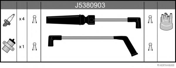 Fios de alta voltagem, kit NGK 595