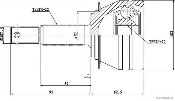 Junta homocinética externa dianteira Euroex EX57804 preço, a partir de 32,05 USD