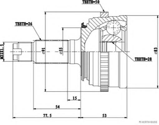 Junta homocinética externa dianteira GSP 823038 preço, a partir de 46,93 USD