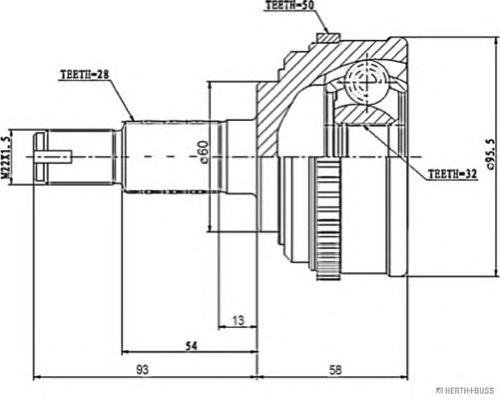 Junta homocinética externa dianteira Japan Parts GI439