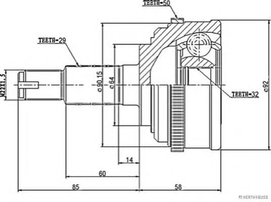  Honda 44014S10A50