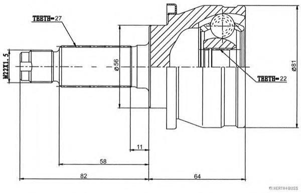 490394 Maxgear Junta homocinética externa dianteira
