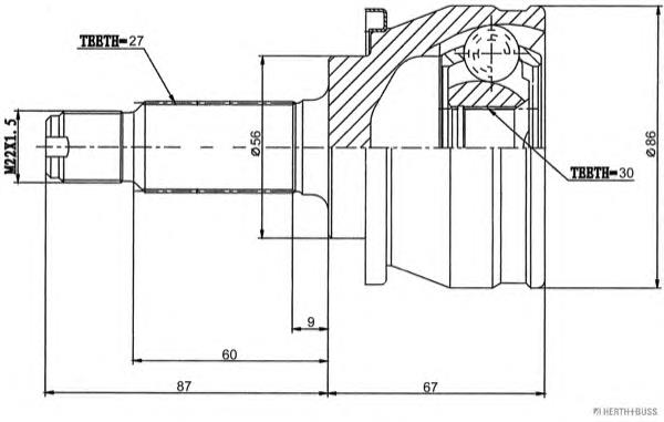 Junta homocinética externa dianteira HDK FU008 preço, a partir de 52,67 USD