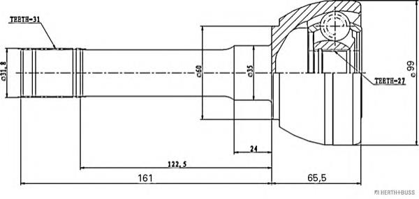 Compre GI169 Japan Parts Junta homocinética externa dianteira
