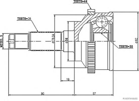 Junta homocinética externa dianteira Mazda GD1725600 preço, a partir de 36,14 USD