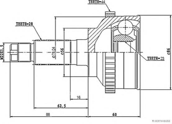 Compre 151374 Peugeot/Citroen Junta homocinética externa dianteira
