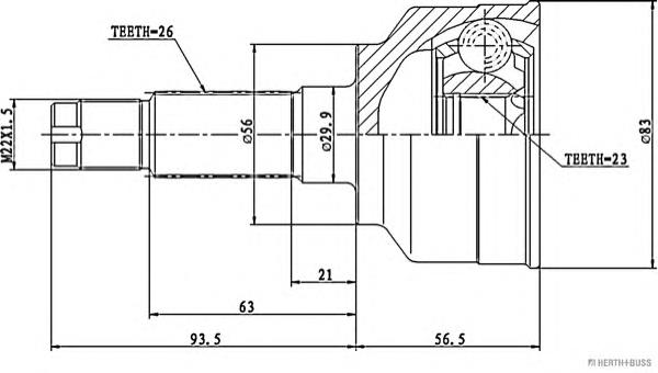 Compre G04325500B Mazda Junta homocinética externa dianteira