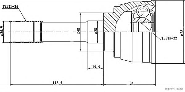 Junta homocinética externa dianteira Suzuki 4410160A20000 preço, a partir de 76,32 USD