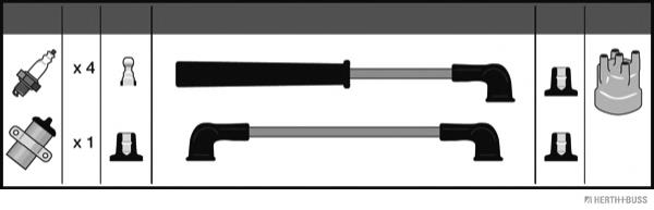 2750132F00 Hyundai/Kia Fios de alta voltagem, kit
