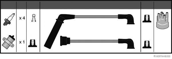 Fios de alta voltagem, kit Japan Parts ICH00