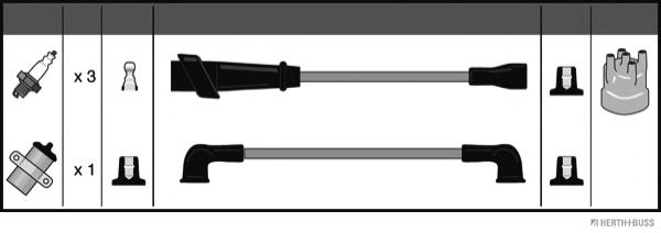 Compre 3370560E00 Suzuki Fios de alta voltagem, kit