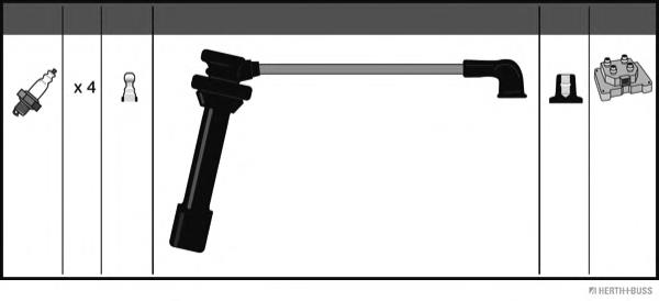 Z50118140 Mazda Fios de alta voltagem, kit