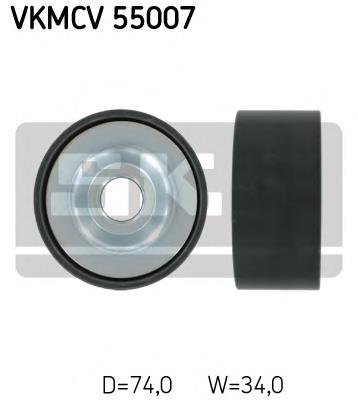 VKMCV55007 SKF Rolo parasita da correia de transmissão