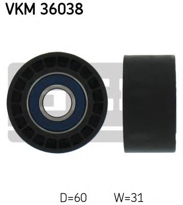 VKM36038 SKF Rolo parasita da correia de transmissão